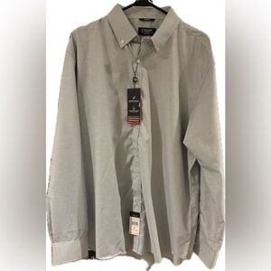 Chaps Men's Black and White Checkered Shirt